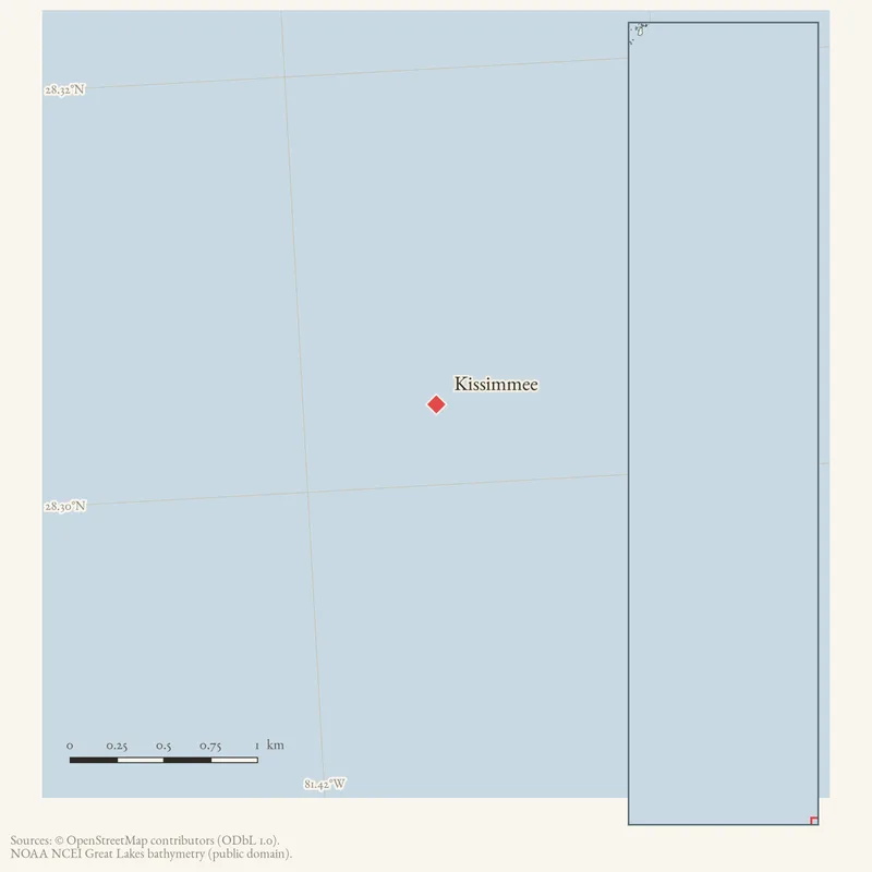 Locator map: Kissimmee highlighted within the Beaver Island archipelago