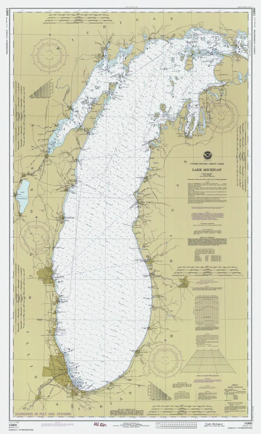 Historical chart: Lake Michigan, held by NOAA Office of Coast Survey, 1978.