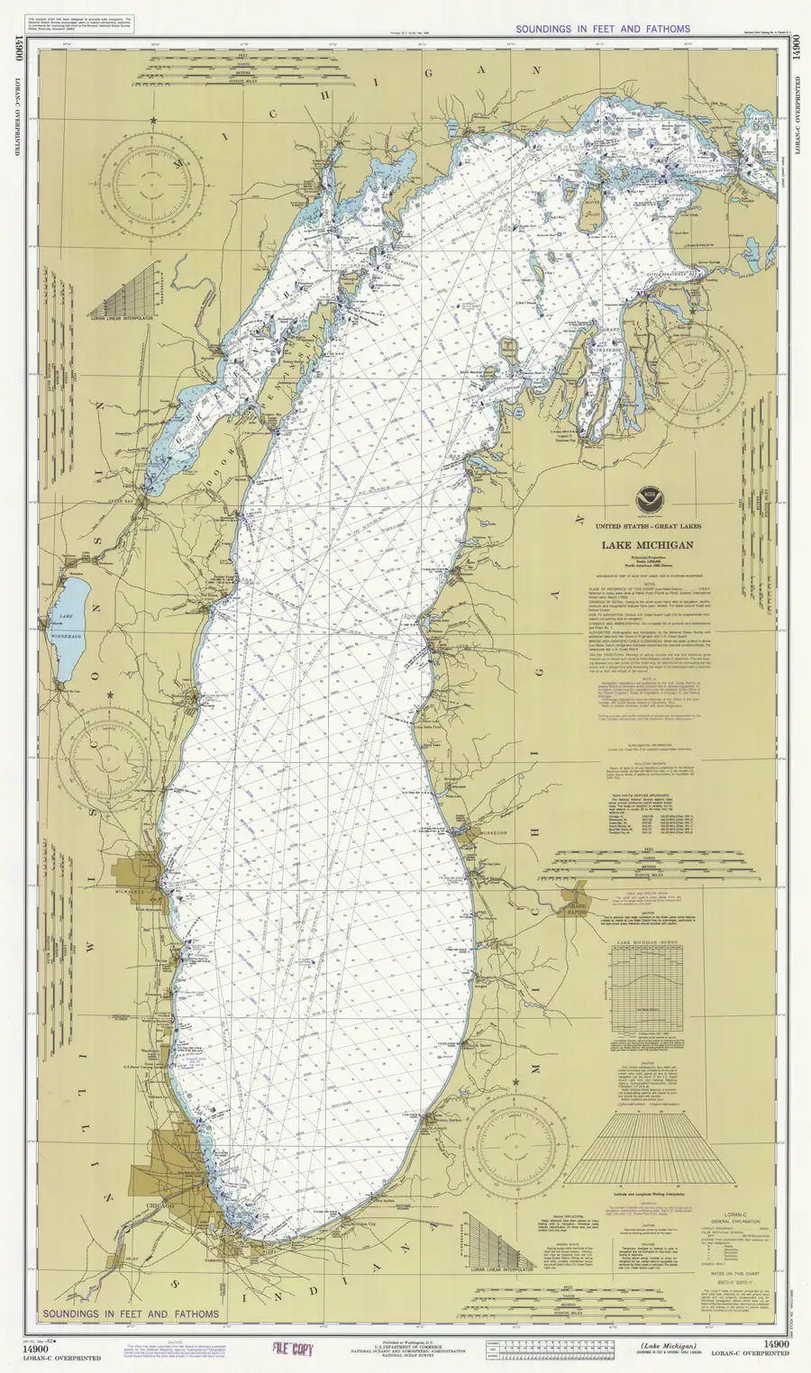 Historical chart: Lake Michigan, held by NOAA Office of Coast Survey, 1982.