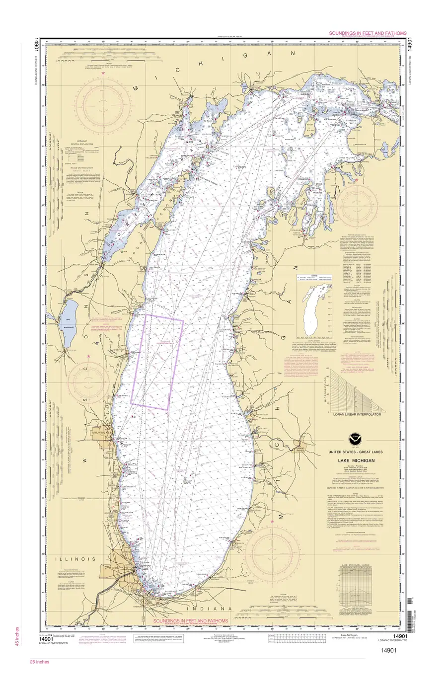 Historical chart: Lake Michigan (Mercator Projection), held by NOAA Office