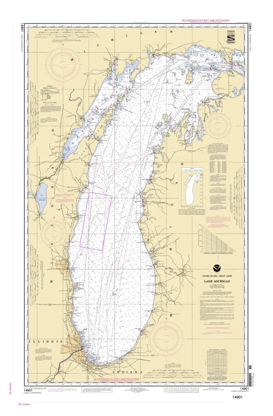 Historical chart: Lake Michigan (Mercator Projection), held by NOAA Office
