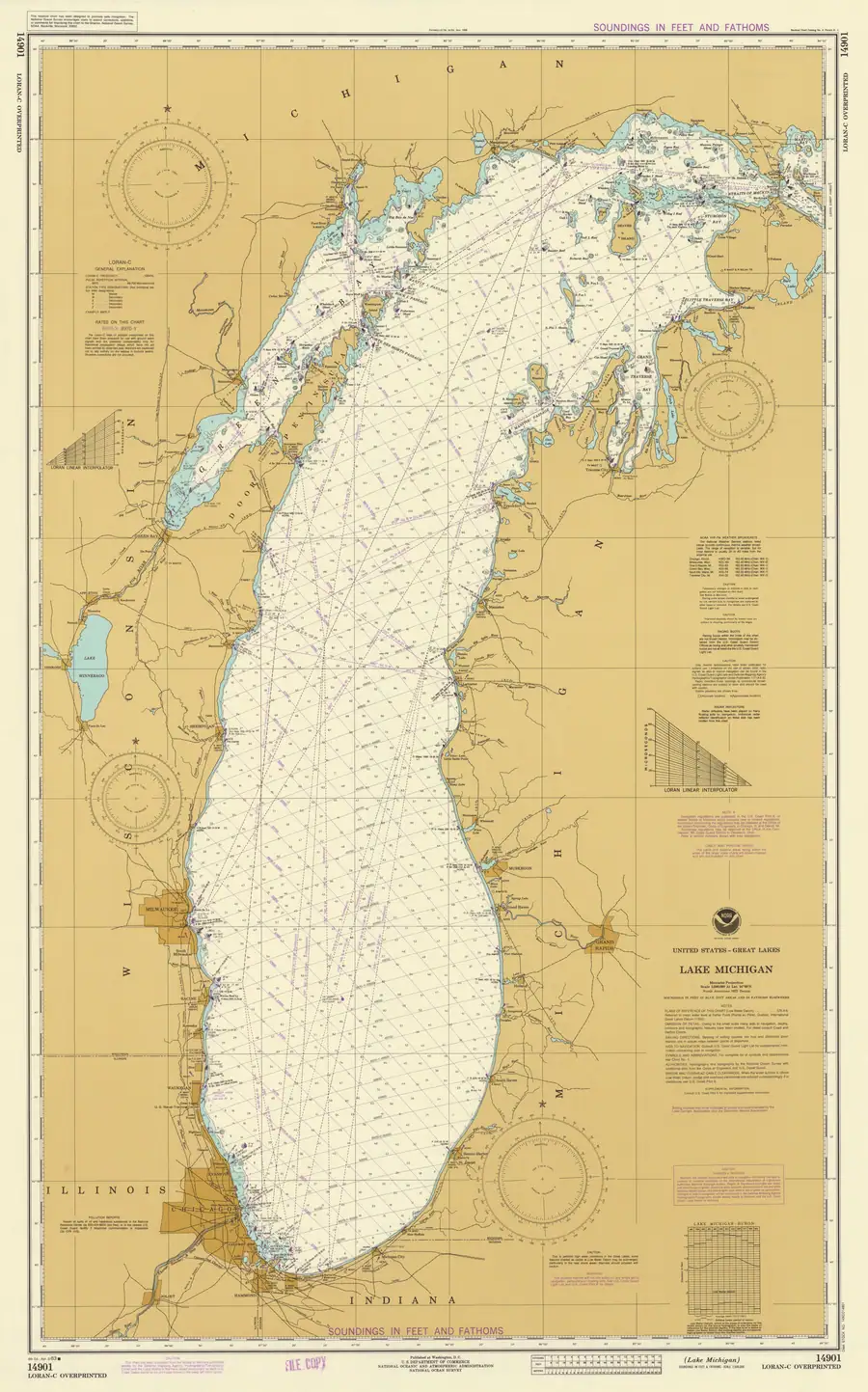 Historical chart: Lake Michigan, held by NOAA Office of Coast Survey, 1983.