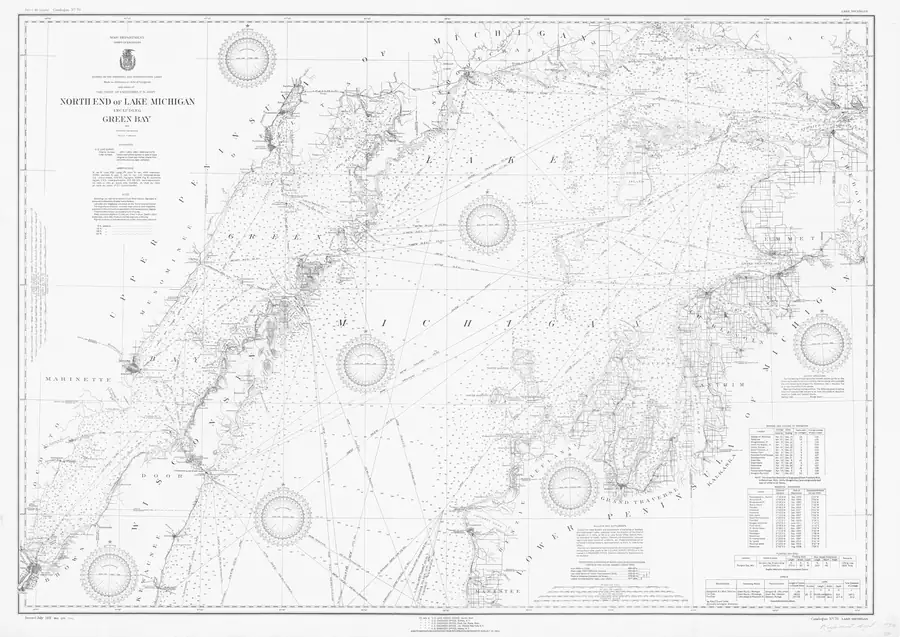 Historical chart: Lake Michigan, held by NOAA Office of Coast Survey, 1931.