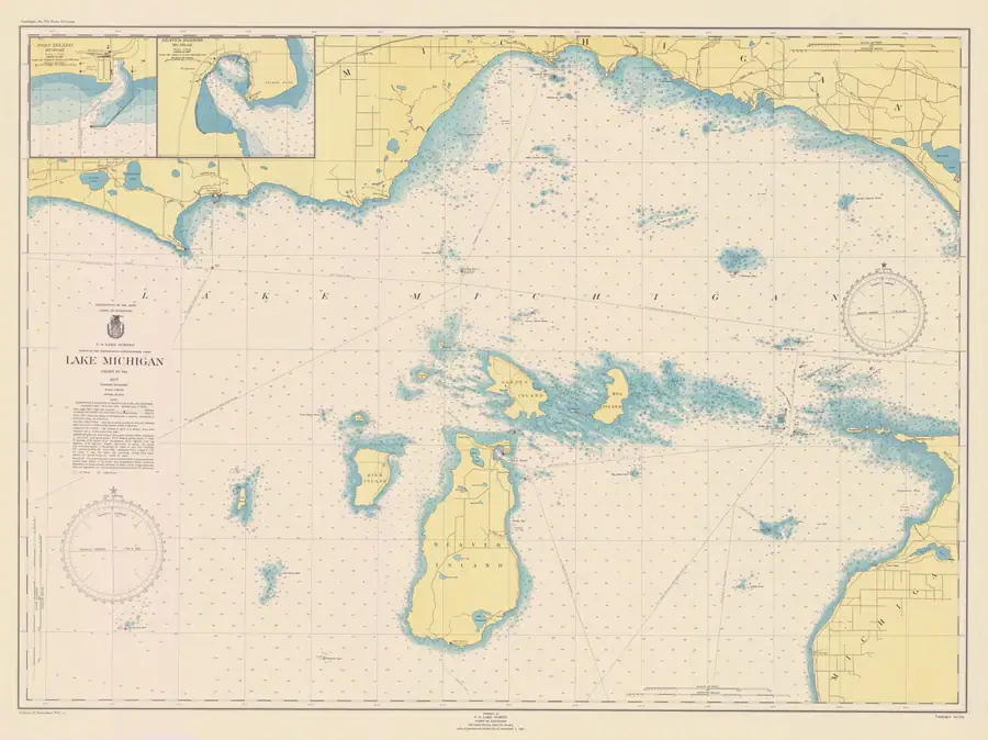 Historical chart: Lake Michigan, held by NOAA Office of Coast Survey, 1947.