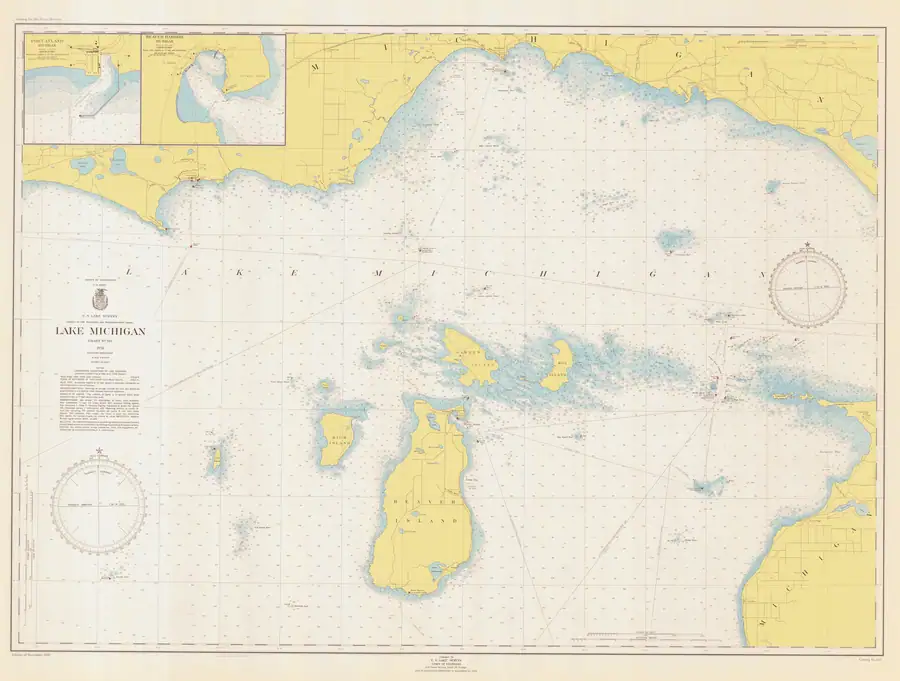 Historical chart: Lake Michigan, held by NOAA Office of Coast Survey, 1950.