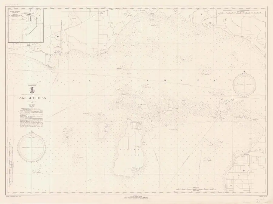Historical chart: Lake Michigan, held by NOAA Office of Coast Survey, 1939.