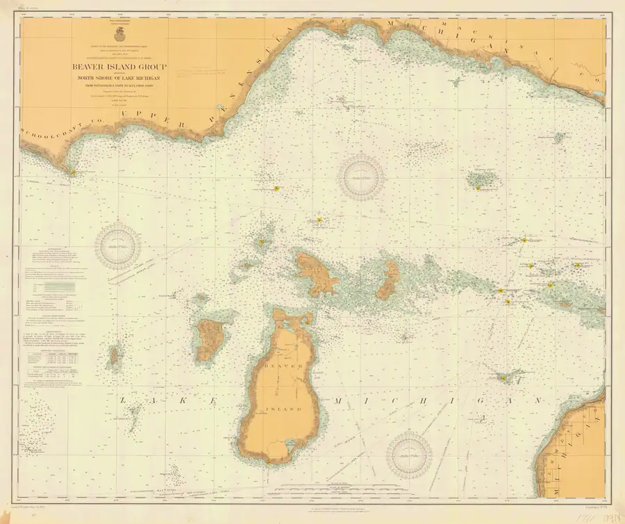 Historical chart: Beaver Island Group nautical chart (1911).