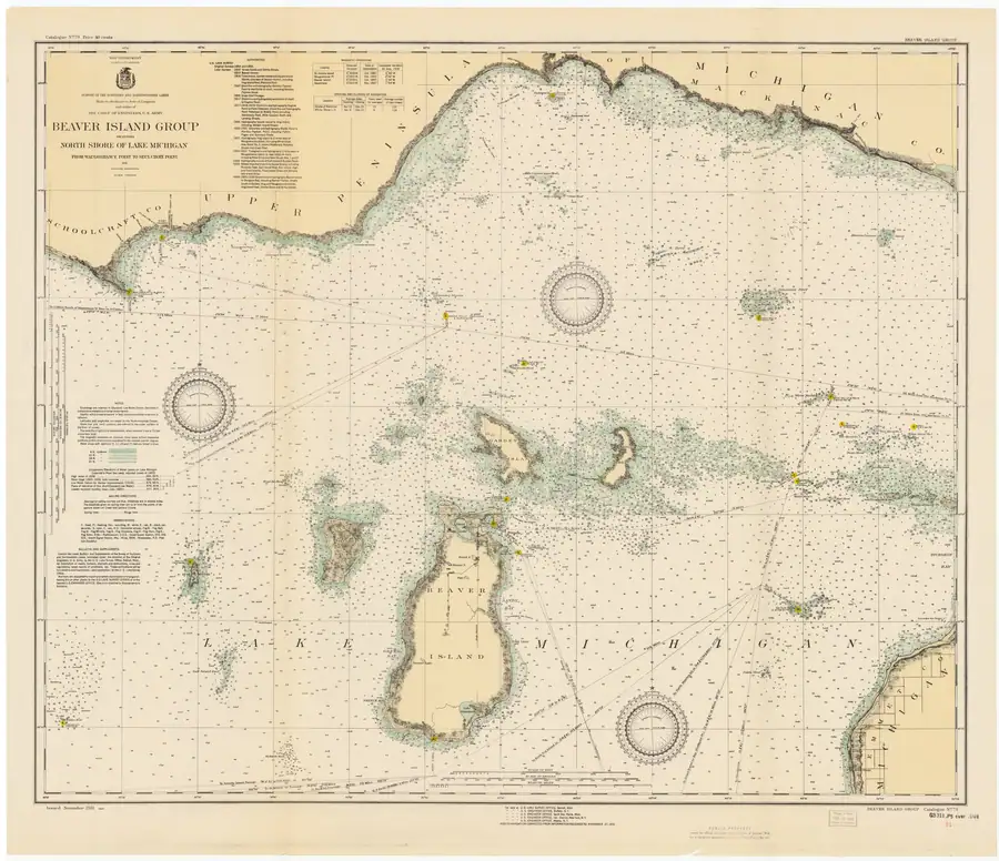 Historical chart: Beaver Island Group nautical chart (1931).