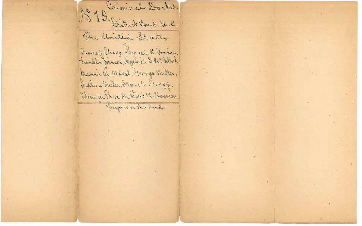 United States v. James J. Strang and others, 1851: trespass on public lands