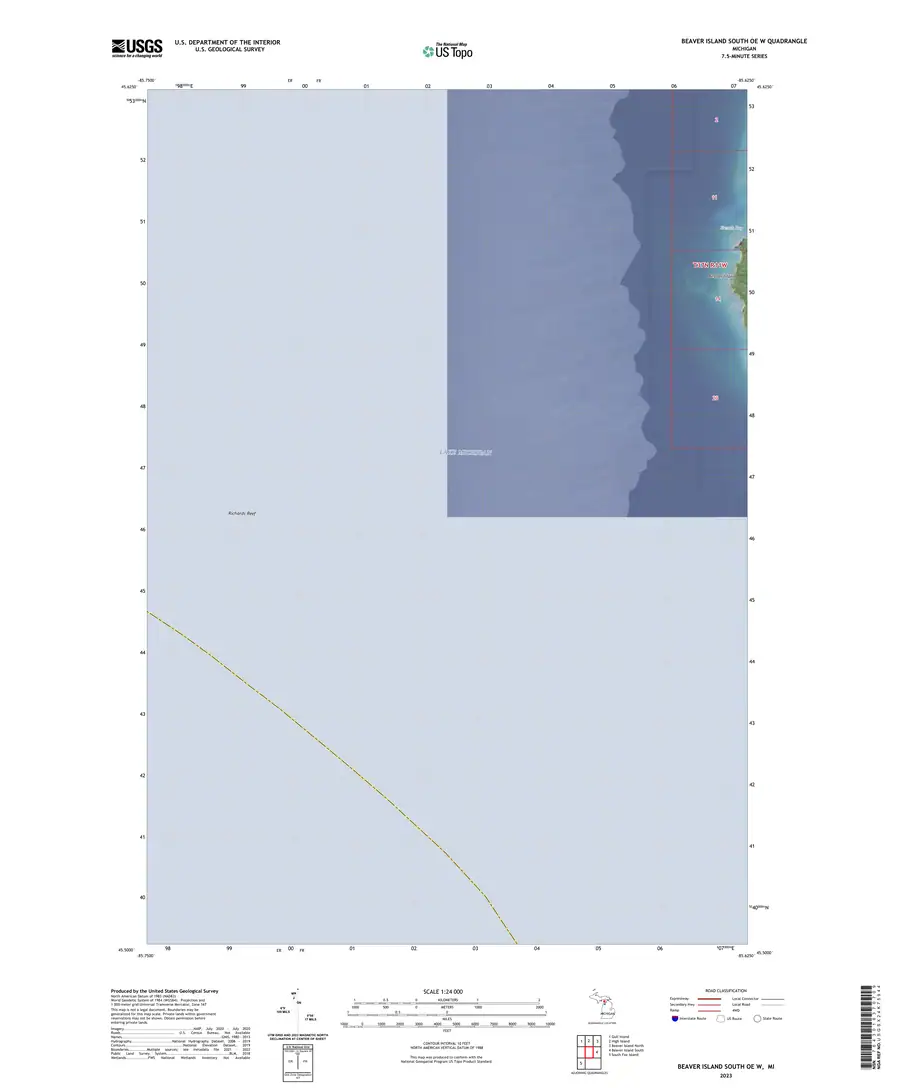 A one-page USGS topographic map with coordinate grids, shaded areas, marginal text, and a scale bar.