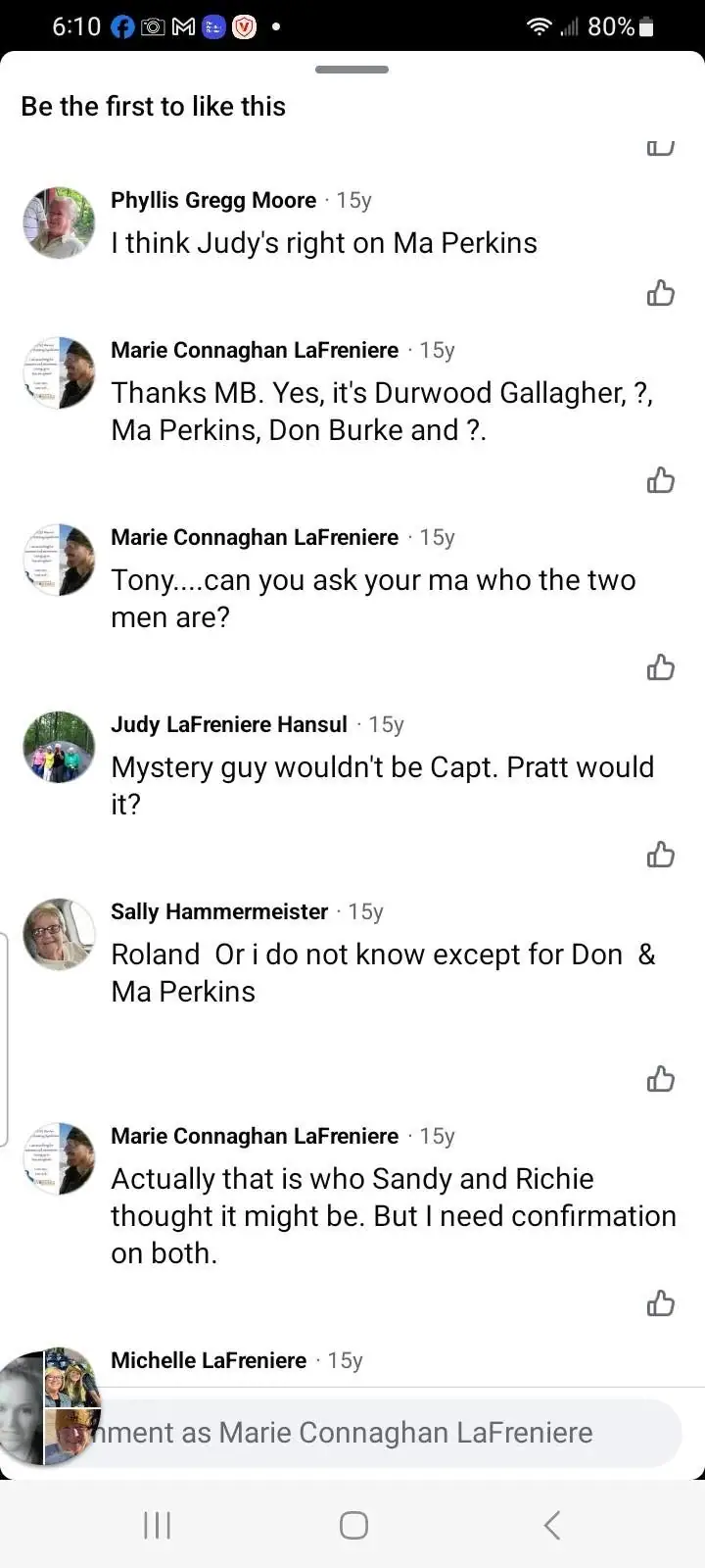 A smartphone screenshot shows a social-media comment thread with profile images, text, and reaction icons.