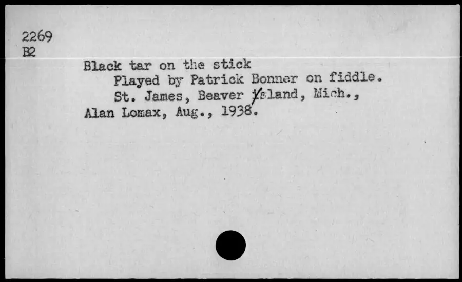 Photograph: Black tar on the stick, 1938-08.