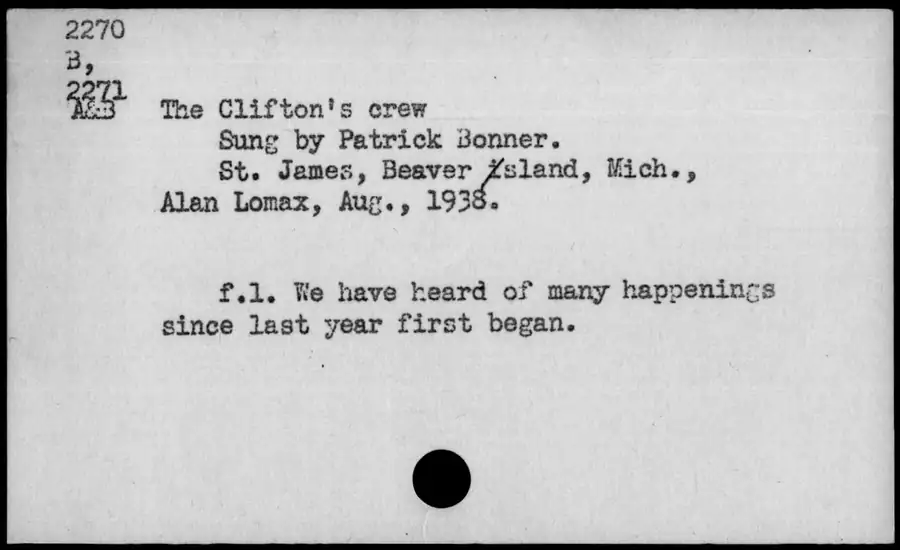 Photograph: The Clifton's crew, 1933.