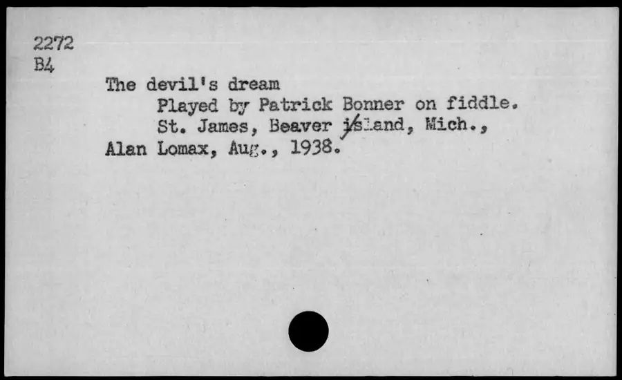 Photograph: The devil's dream, 1938-08.