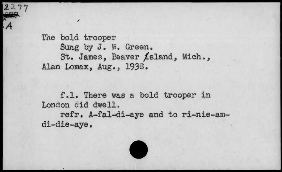 Photograph: The bold trooper, 1938-08.