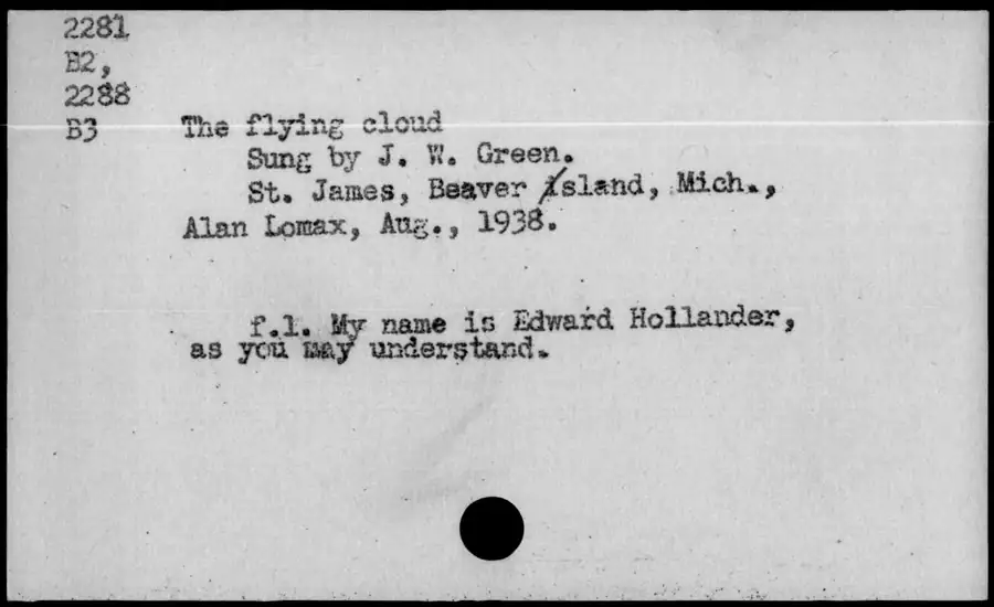 Photograph: The flying cloud, 1938-08.