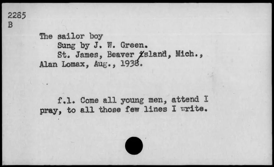 Photograph: The sailor boy, 1938-08.