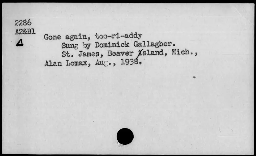 Photograph: Gone again, too-ri-addy, 1938-08.