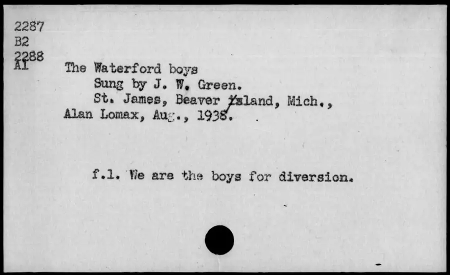Photograph: The Waterford boys, 1938-08.