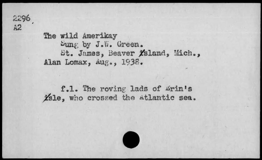 Photograph: The wild Amerikay, 1938-08.