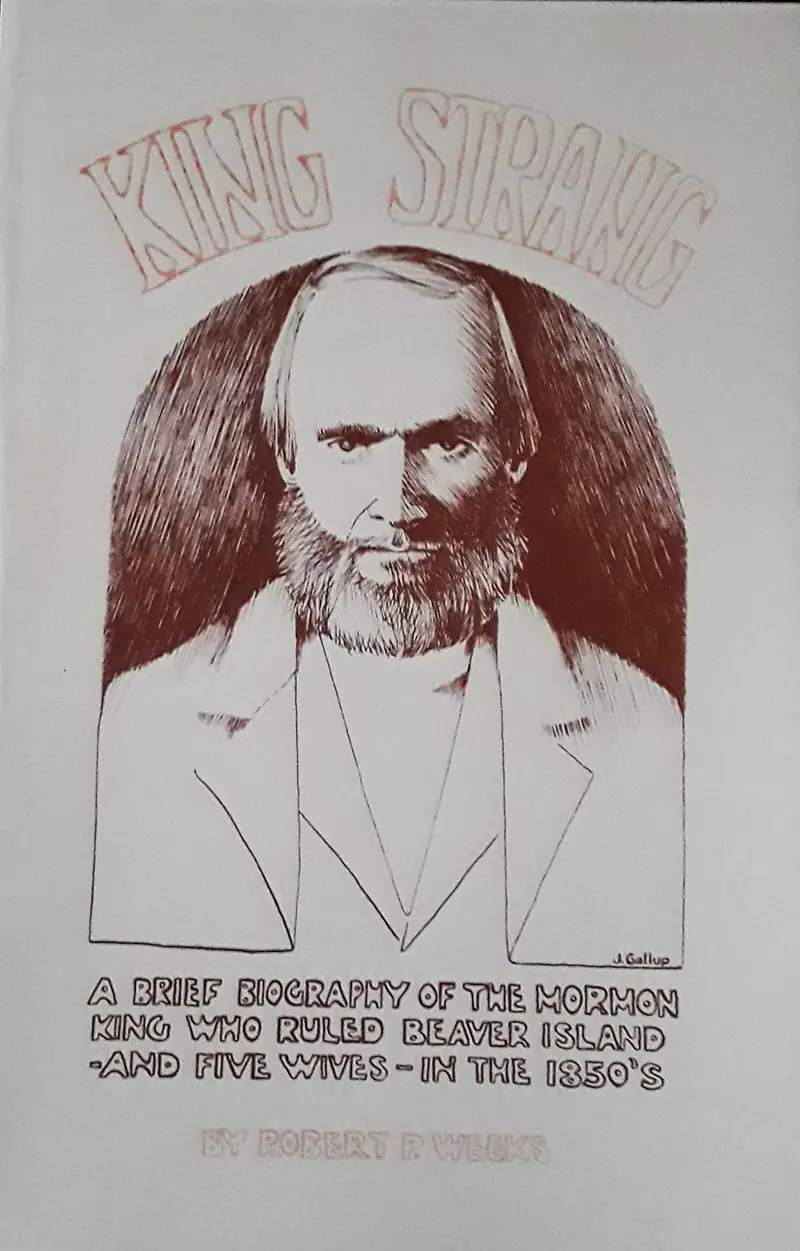 Monochrome illustrated title page with a bearded man's bust portrait, decorative lettering, and a dark semicircular backdrop.
